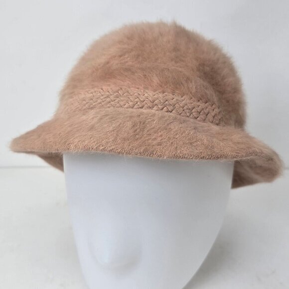 Kangol Vintage Beige Angora Rabbit Blend Grouser Bucket Hat, Women's XL - Picture 1 of 10